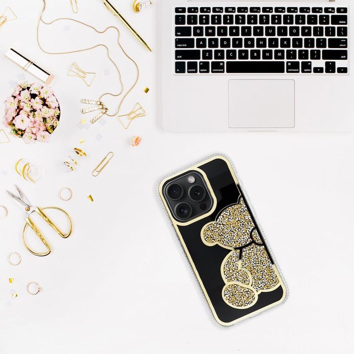 Futerał TEDDY BEAR do IPHONE 14 Pro złoty