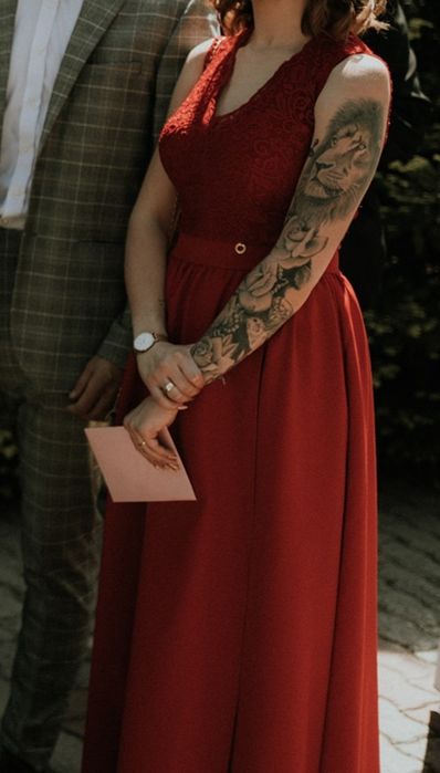 Sukienka maxi czerwona