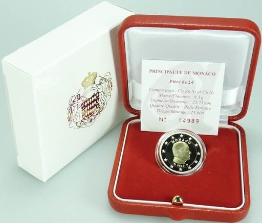 Moedas Mónaco Proof 2010 a 2021