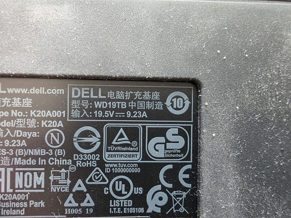 Stacja dokujaca dell WD19TB Thunderbolt