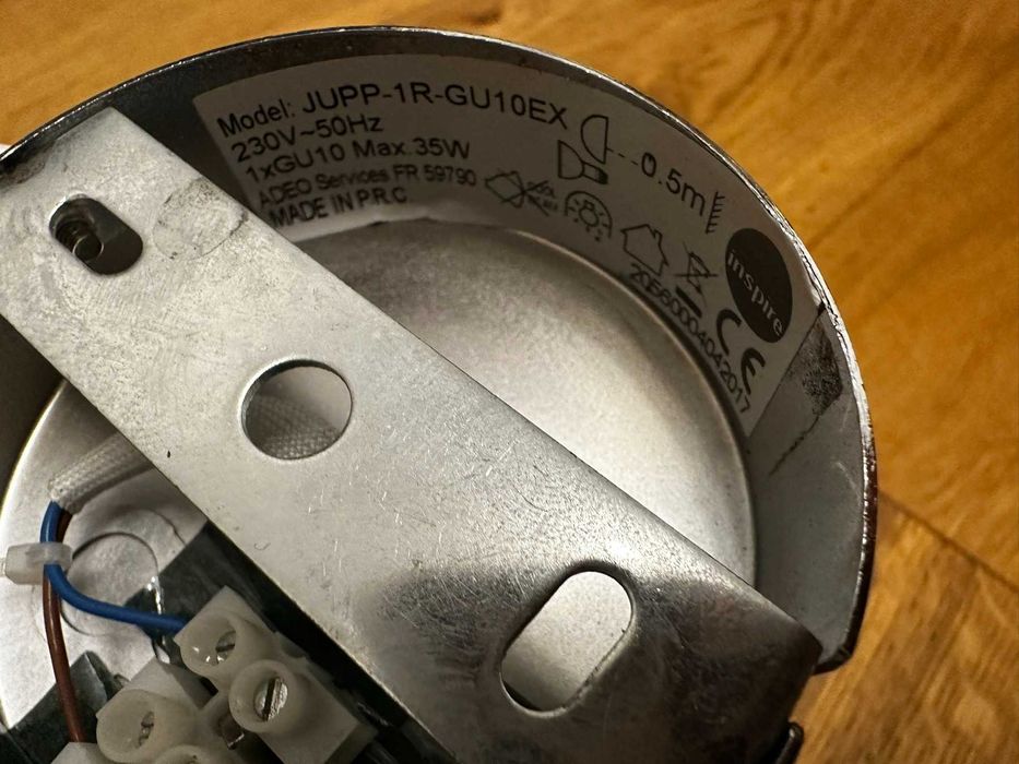 Lampa Inspire Jupp, Ścienna, Reflektor z gwintem: GU10