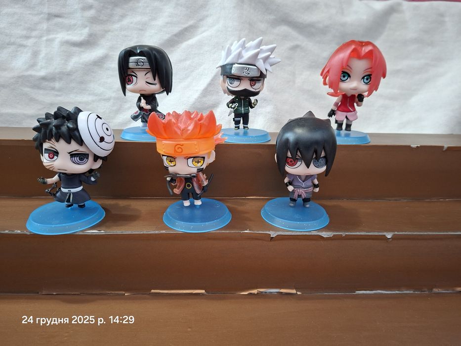 Набор фигурок 6 шт Наруто Naruto Сакура Учиха Какаси Нагато
