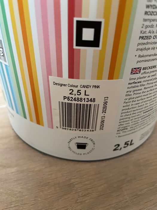 Farba różowa Beckers Candy Pink 2,5 l