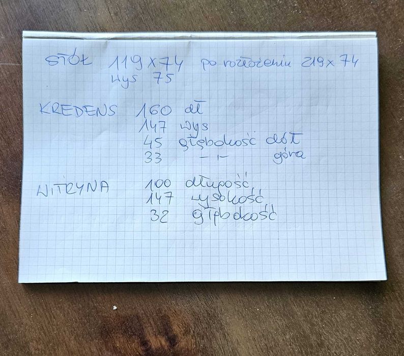 witryna, stół, kredens PRL