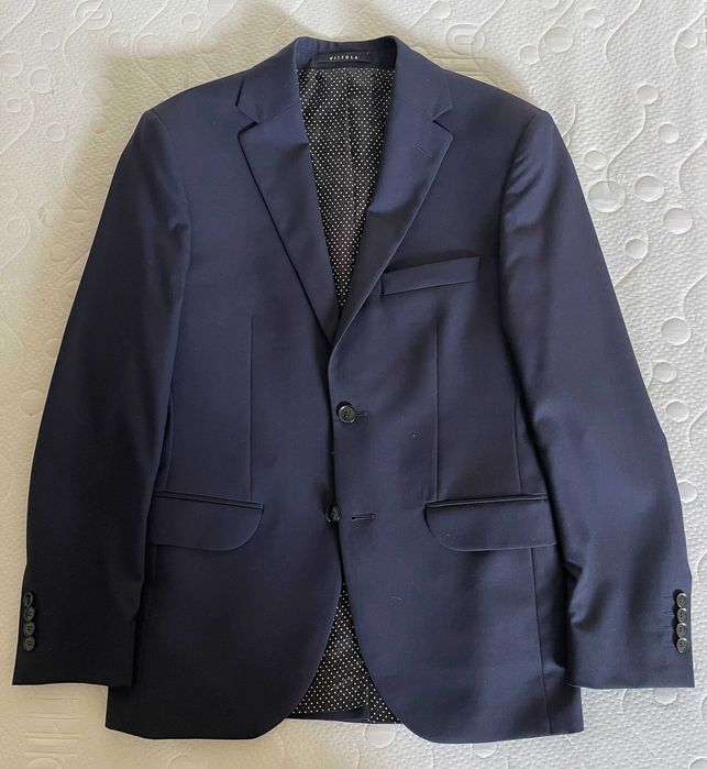 Elegancki granatowy garnitur Vistula - świetny stan