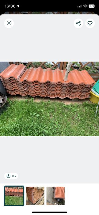 Ceramiczne dachowki 40 sztuk