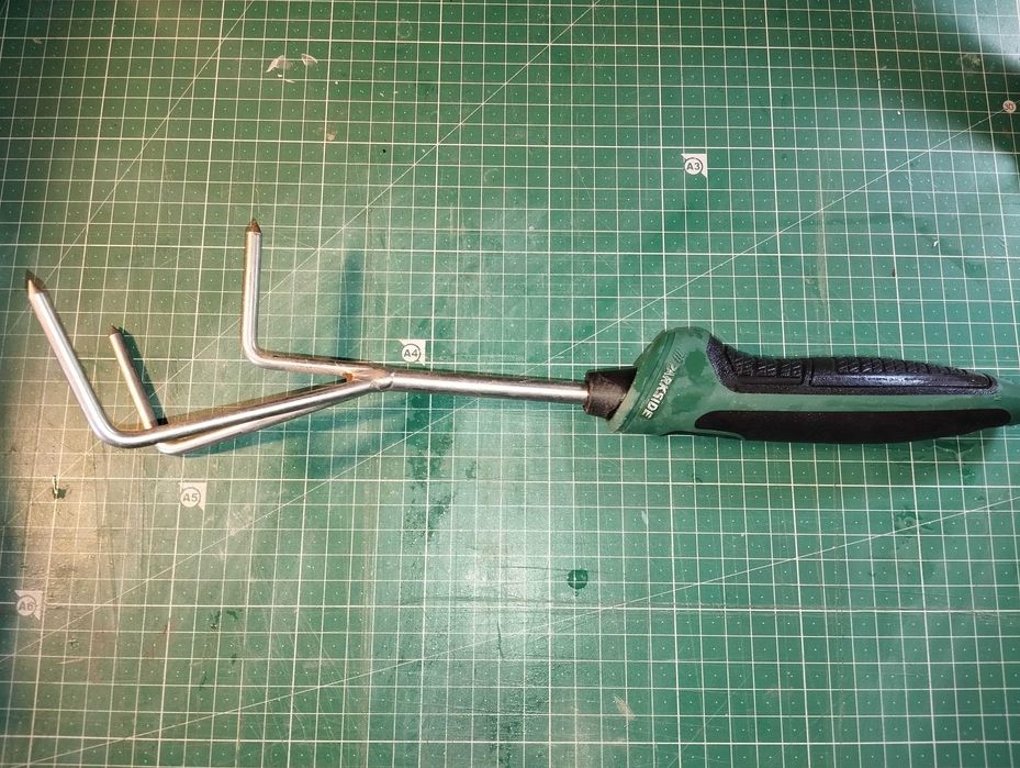 Ancinho 3 Dentes - Aço Inox - Robusto - Boa Pega - Parkside - Lidl - [Pouco Uso]
