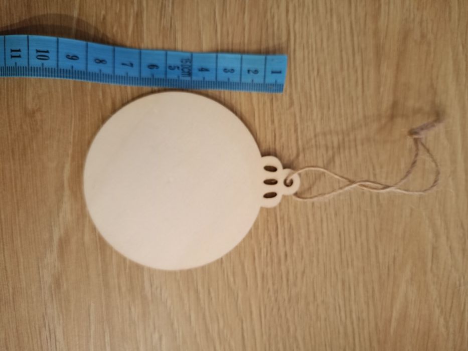 Drewniane zawieszki bombki x10