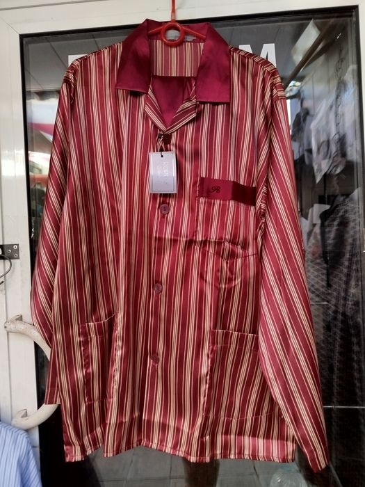 Пижама муж.шелковая.Тройка(брюки и трусы)Турция,полоска