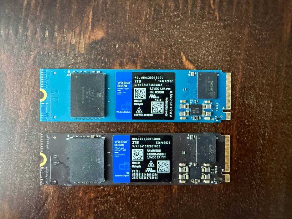 Продам SSD WD SN570 та SN580 2TB