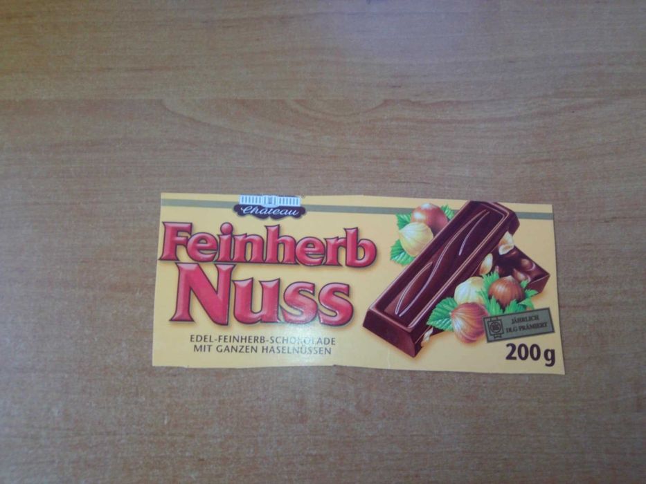 Chateau Feinherb Nuss czekolada puste opakowanie