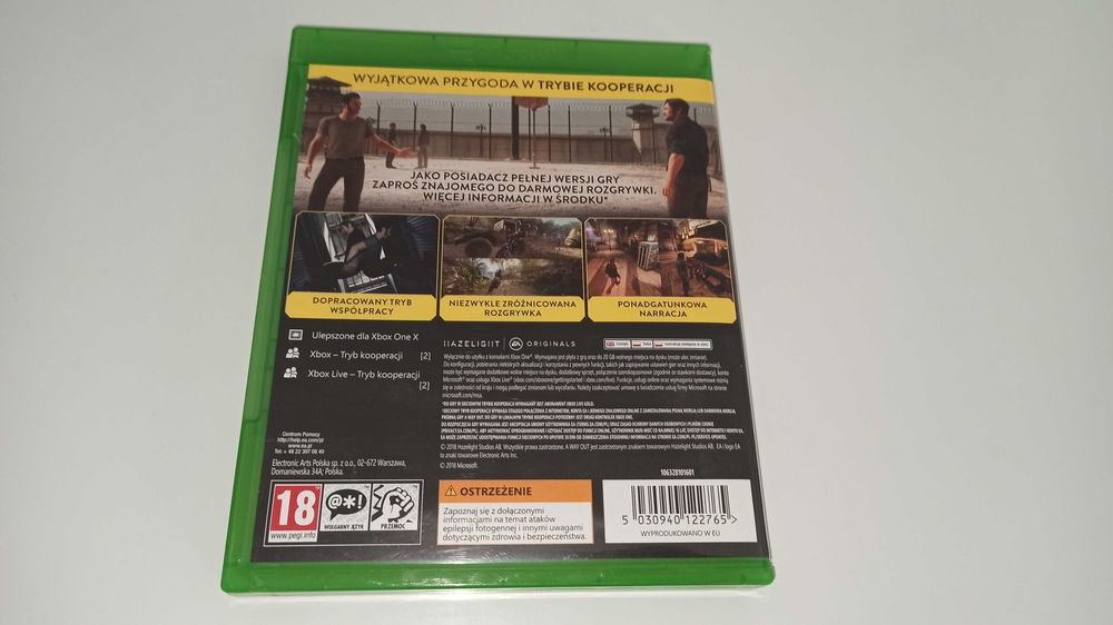 xbox one A WAY OUT po polsku, fabuła dla 2 graczy
