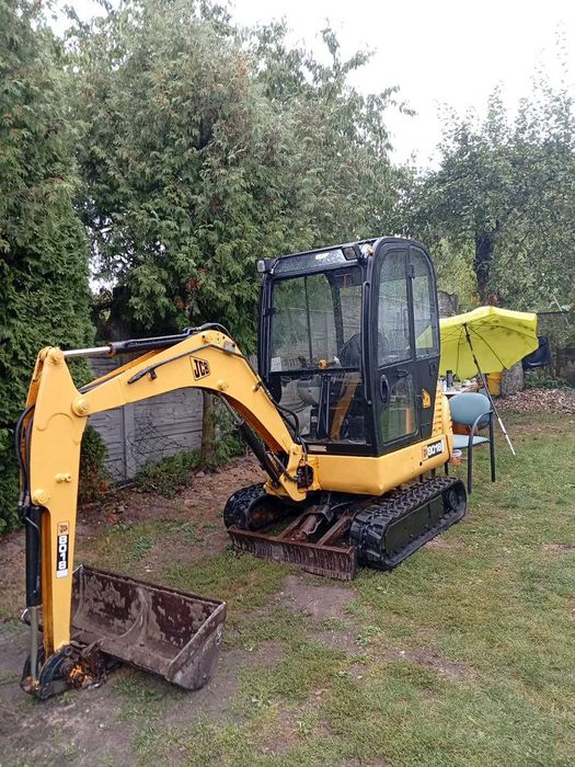 Minikoparka JCB 8018 ,Rozsuwane gąsienice, 3 łyżki, koparka jcb 8018