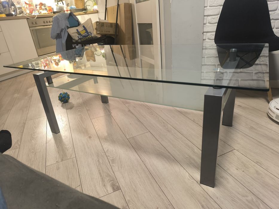 Ława stolik szklany 135x75 wysokość 50cm