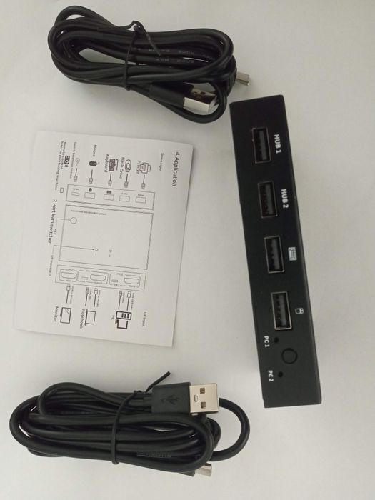 Kvm свичь новый 2 ПК  на 1 монитор kvm switch
