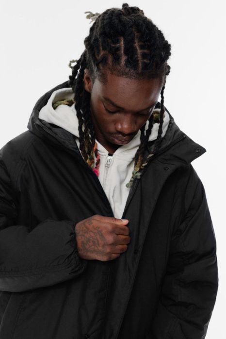 Стьобаний дощовик з капюшоном   xs s m pullandbear