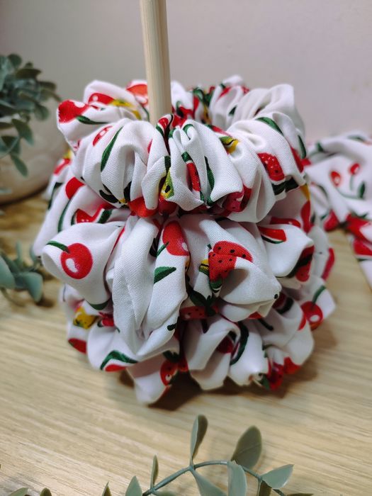 Scrunchie do włosów Slim Tutti frutti Wiskoza