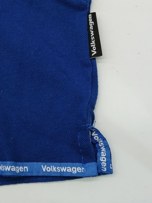 Polo manga curta homem azul Volkswagen XL