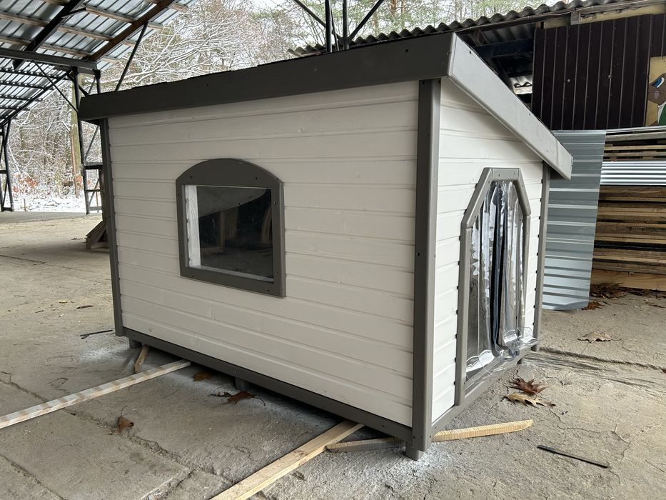 Велика утеплена собача буда для собак будка