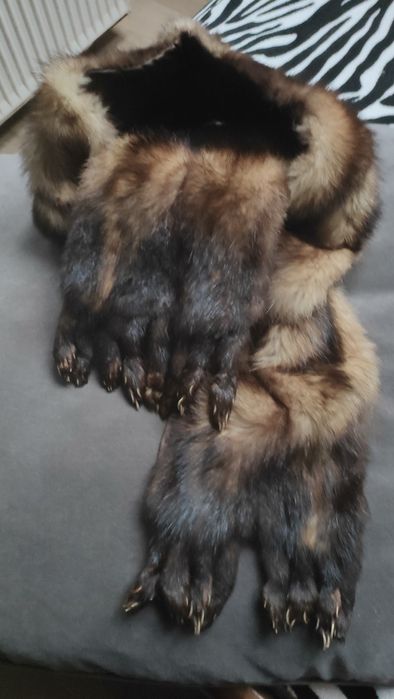 Kołnierz duży z naturalnego futerka