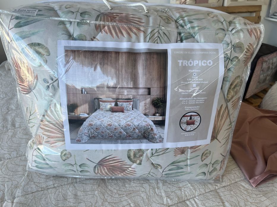Edredão em veludo estampado digital