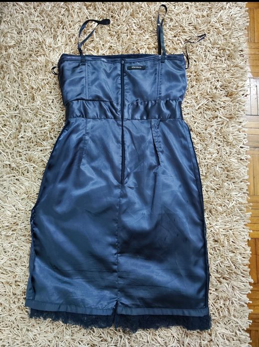 Vestido cerimônia azul escuro tamanho 36 da Síntese