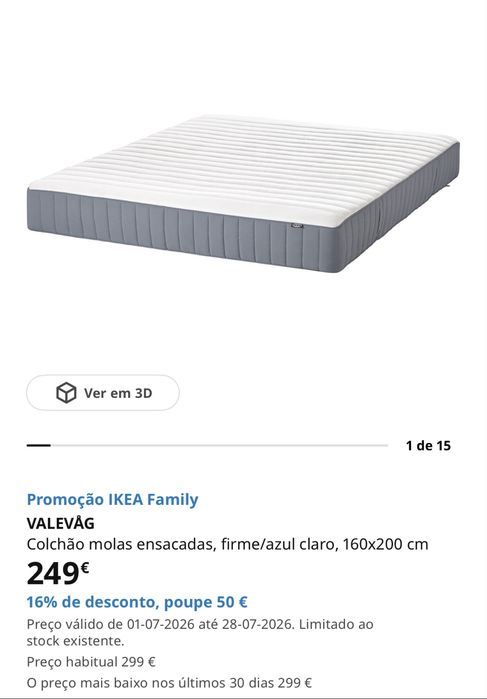 Cama IKEA MALM 160x200 completa + colchão + 4 gavetões