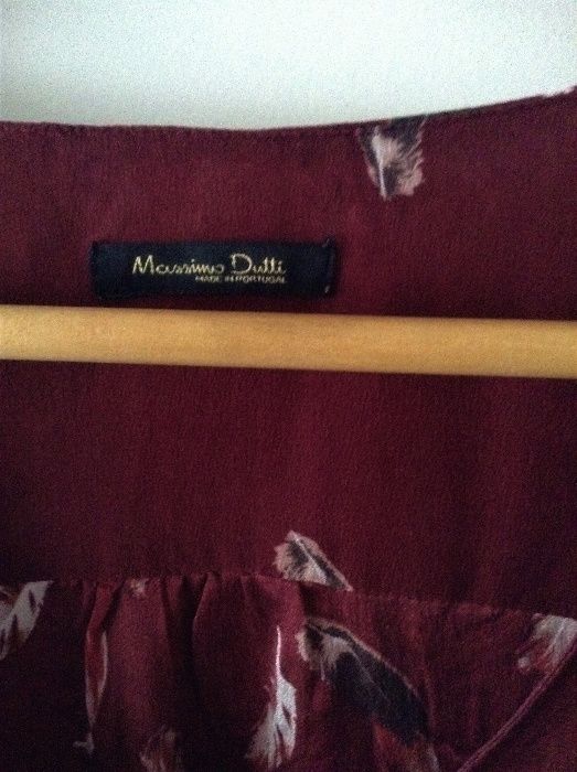 Camisa 100% seda amoreira Massimo Dutti
