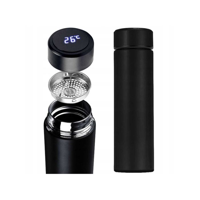 Nowy kubek termiczny szczelny z ekranem LED 500 ml