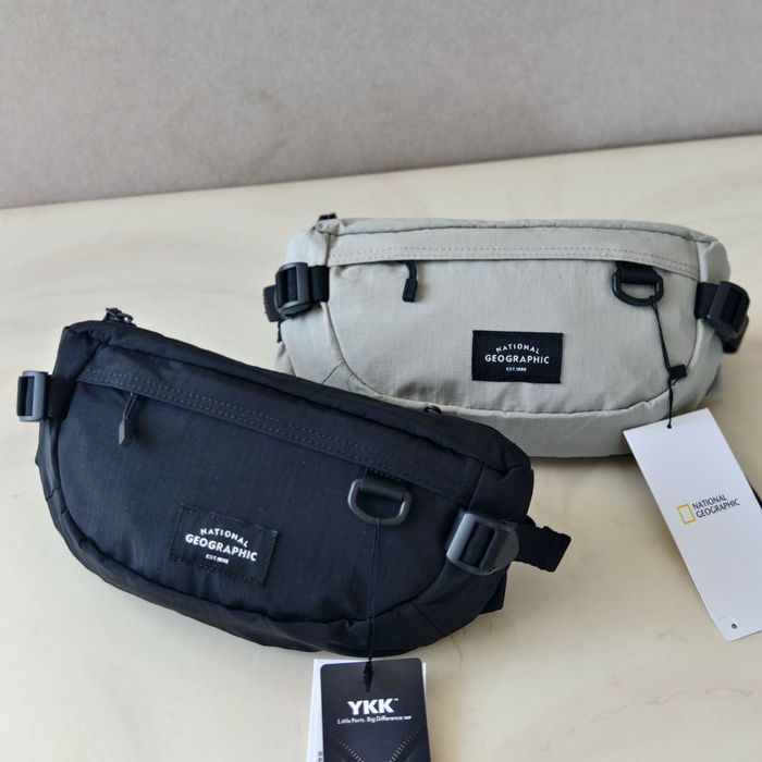 Чоловіча сумка-бананка National Geographic. Сумка через плече.