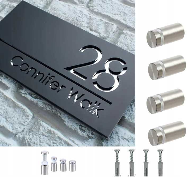 Tabliczka Adresowa Na Adres Posesji Dom Mieszkanie Zewnętrzna 14x29cm