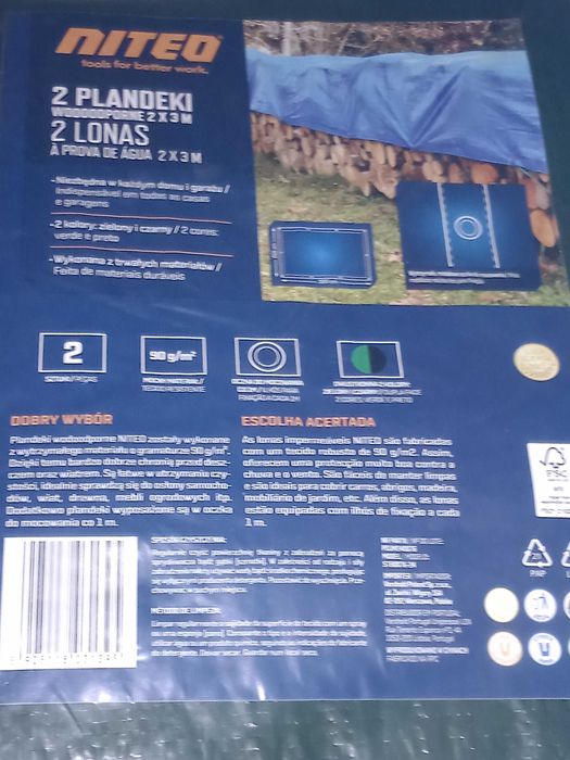 Plandeki 2 m x 3 m - 2 szt w opakowaniu