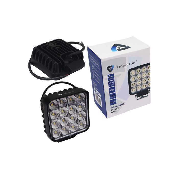 LAMPA Robocza 64 LED OSRAM 64W 10-30V Halogen E9 IP68 TT.13364 [4630]