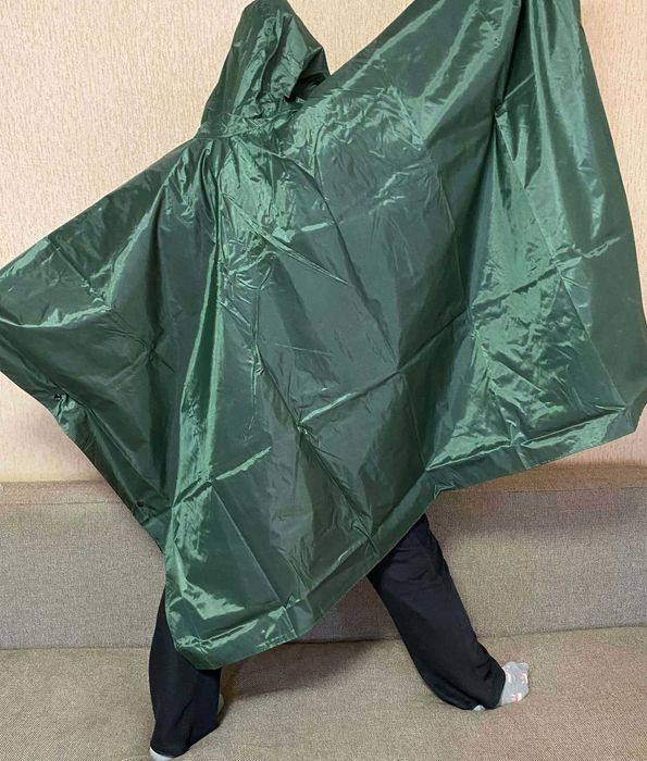 Пончо плащ вільний розмір, капюшон, чохол