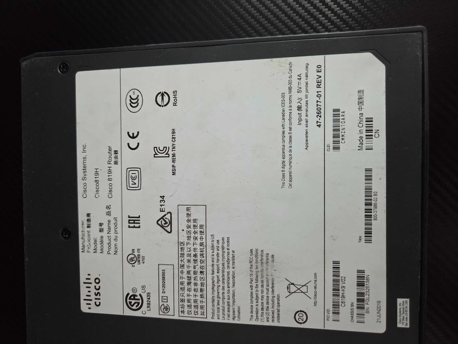 Cisco 819H Enterprise Router – Excelente Estado