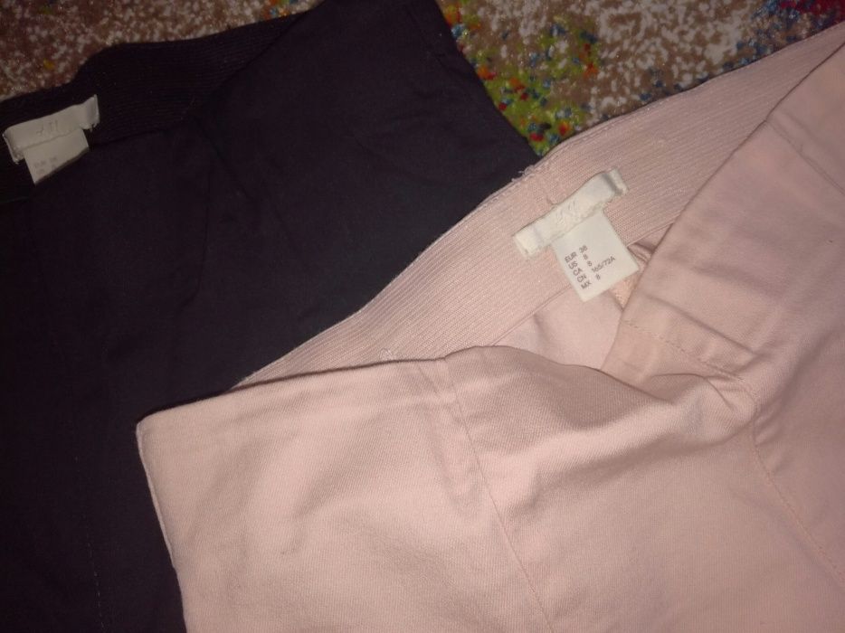 Spodnie H&M czarne i jasny róż