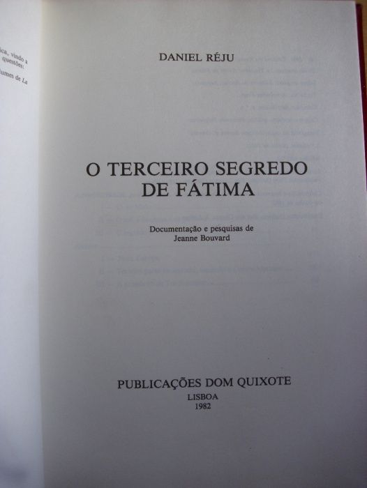 O Terceiro Segredo de Fátima de Daniel Réju