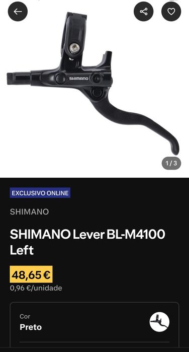 Manete esquerda shimano BL-M4100