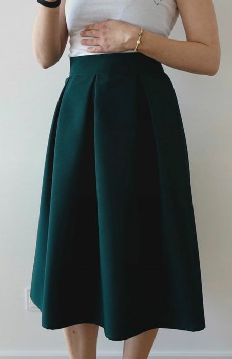 Butelkowa zieleń zielona  spódnica 38 M