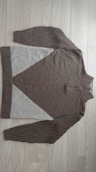 Sweter męski L kolor brązowy