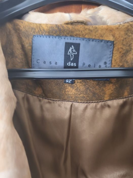 Casaco de senhora pele verdadeira marca casa da peless