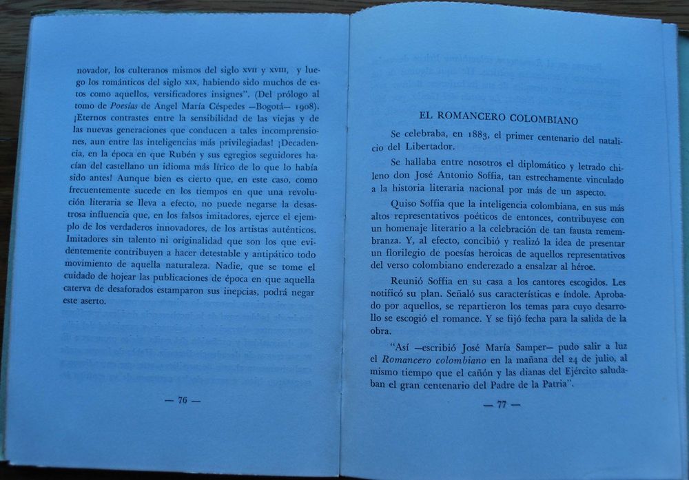 Tema Y Glosas de Carlos Arturo Caparroso - 1º Edição Ano 1962
