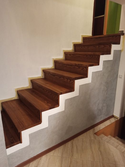 Schody stopnie dąb jesion Montaż