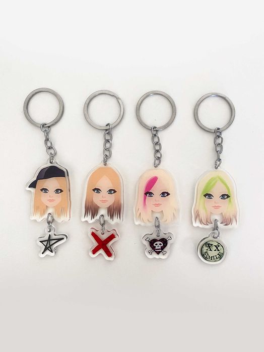 Set 4 porta-chaves da Avril Lavigne