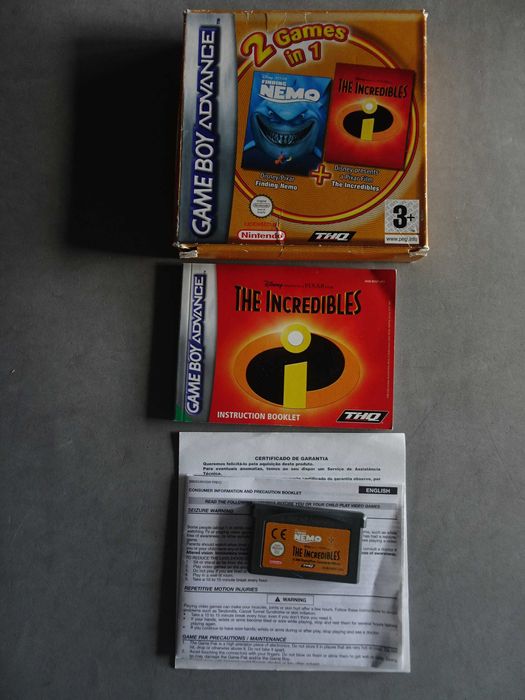 Game Boy Advance Game: 2 Games in 1 – Finding Nemo & The Incredibles64751957528705120