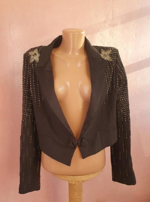 Сценічний зірковий піджак фрак Іdol розшитий , S/10