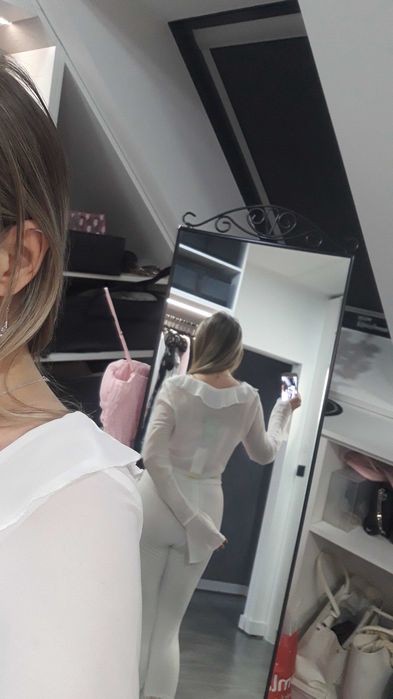 Biała szyfonowa bluzka mgiełka r 36 H&M nowa metka