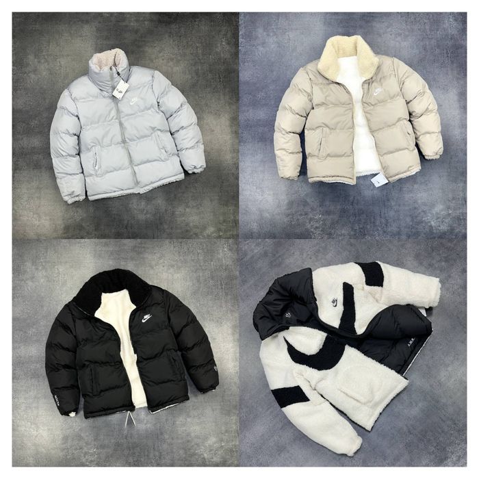 Чоловіча Nike nocta ДВУХСТОРОННЯ Зимова Куртка north face Теді барашка