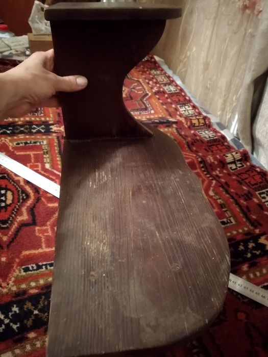 Полка полочка двойная деревянная настенная. Подвесная. Массив дерева.