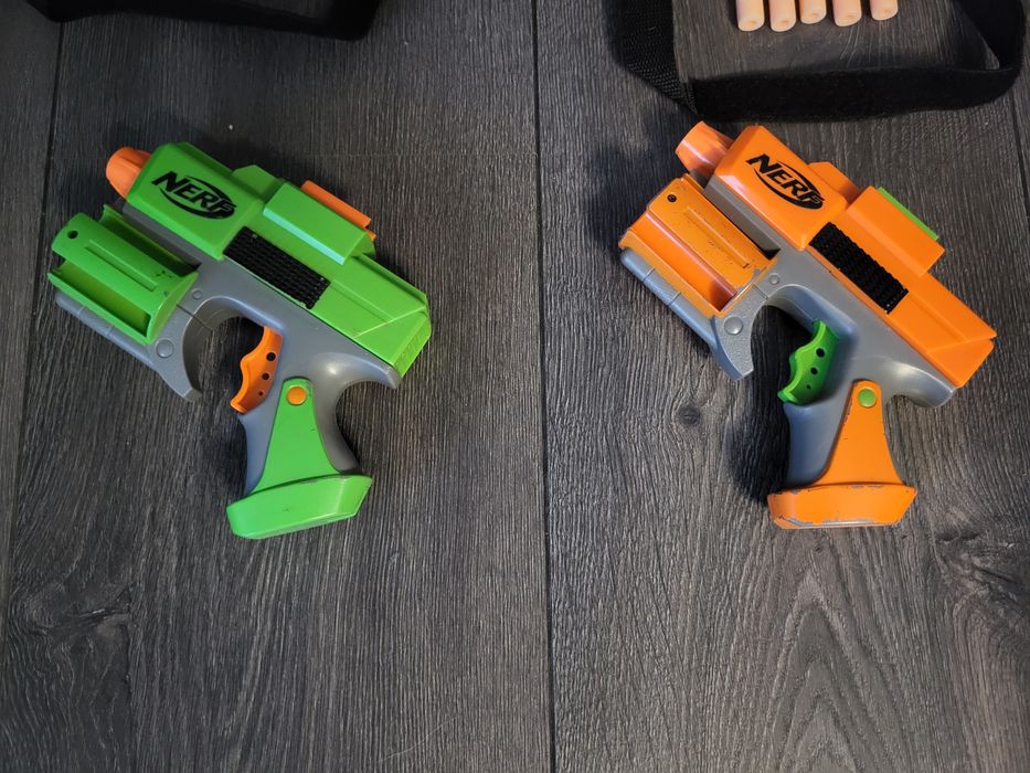 NERF zestaw dla dwóch osób 2 szt. naboje i tarcze kamizelki